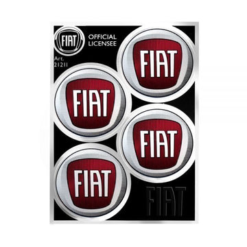 Fiat Adesivi Chrome Tabs 94X131mm ROSSO 4 LOGHI